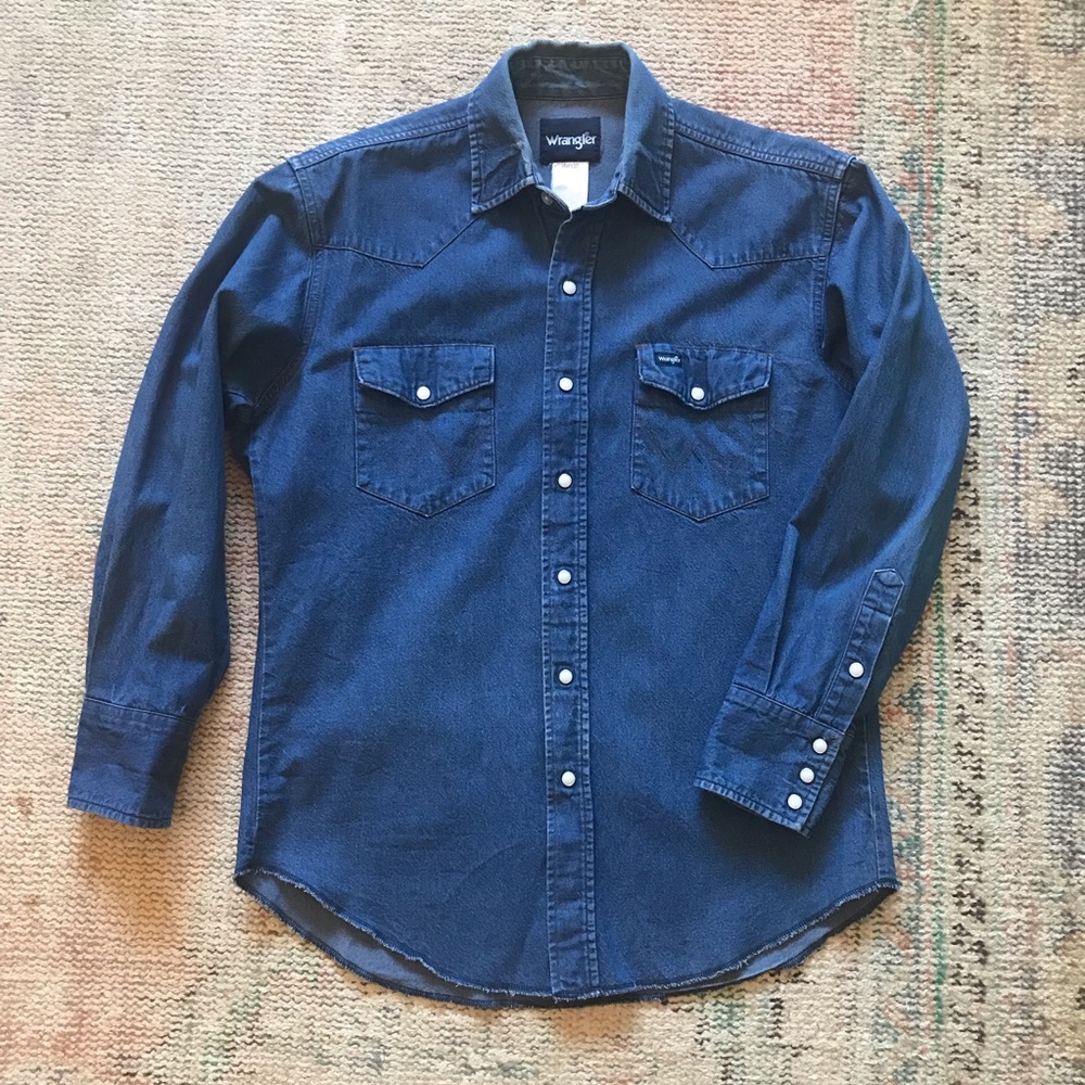 Vintage wrangler denim shirt medium